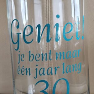 Ronde grote vaas bedrukt